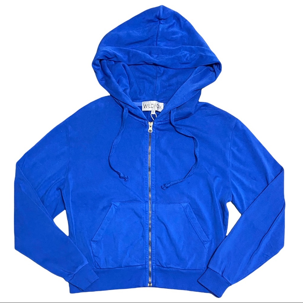 Wildfox Blue Zip-Up Hoodie